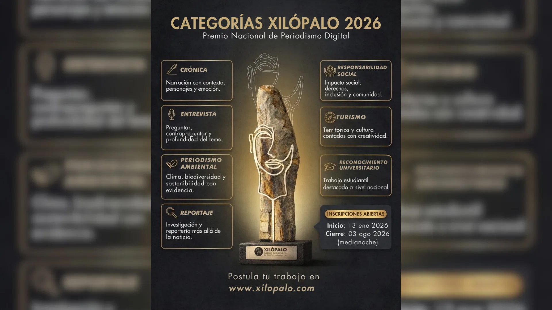 Xilópalo 2026: estas son sus categorías y cómo postular